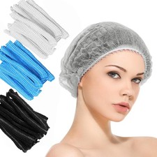 Disposable Mob Caps White Black Blue Hair Nets 100-1000pcs UK