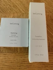 Becoming By Avon Transfirm Contouring Treatment & Hydrating Booster Lot of 2 NEW