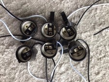 6 Pack Plastic Light Sockets With Lead Wires New
