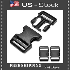 3Pcs Plastic Buckle 1-1/2" for Strap Replacement Heavy Duty Belt Backpack Clips