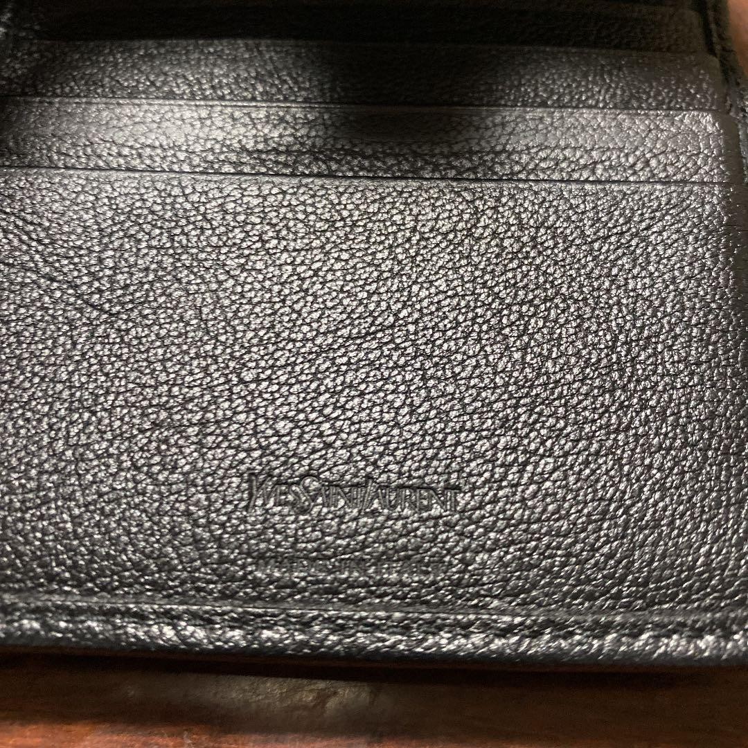 Yves Saint Laurent Black Bifold Wallet with Round Zip, Card Slots, Unisex Japan thumbnail 5