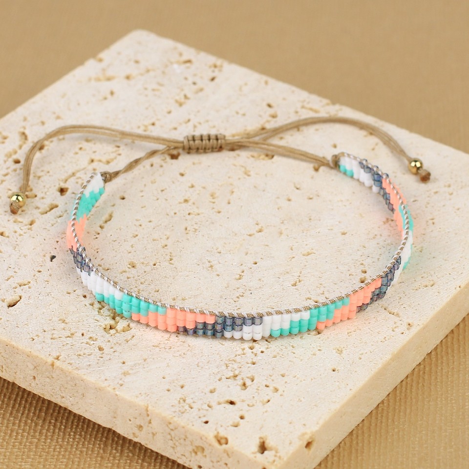 KELITCH Tila Miyuki Bracelet En Perles Bracelet Extensible À Brins Colorés Bracelet D'amitié