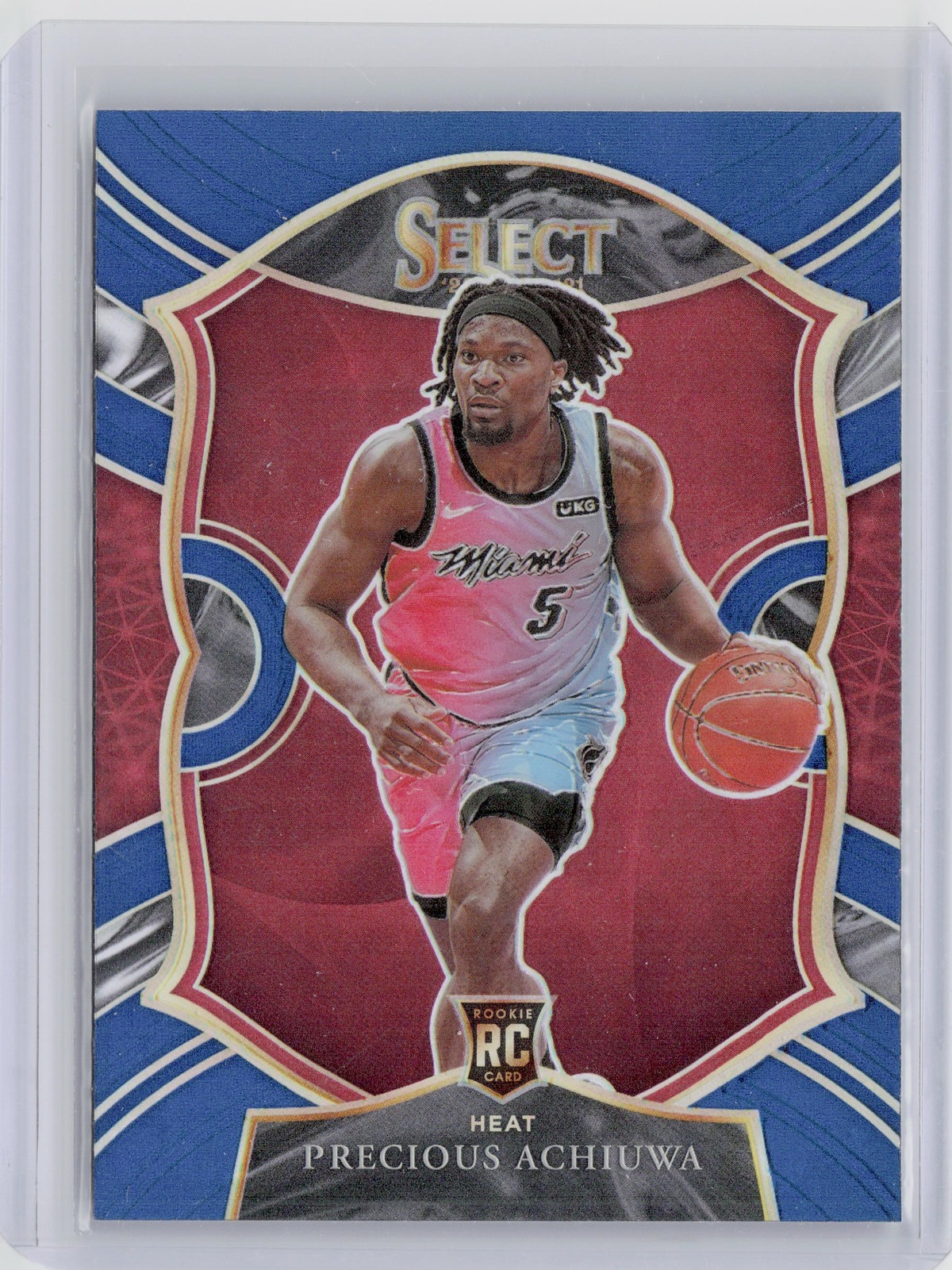 2020-21 Panini Select Precious Achiuwa Blue Prizms #80 Heat