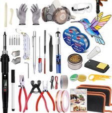 Ecoofor Stained Glass Starter Kit, Complete Stained Glass Making Kit with 100W S