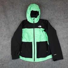 The North Face Jacket Boys XL 14/16 Green Black DryVent Hooded Rain Coat