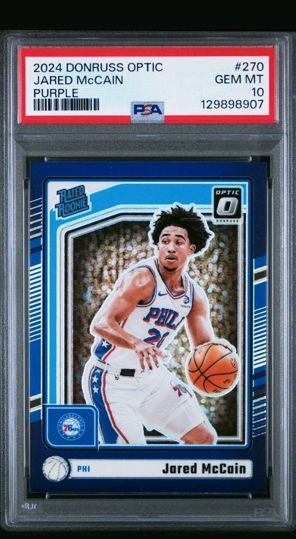 2024-25 Donruss Optic #270 Jared McCain Purple Shock Prizm PSA 10 19A