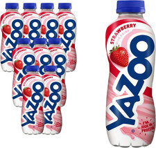 YAZOO Strawberry Milkshake Milk Drink, High in Protein & Calcium, 400 Ml