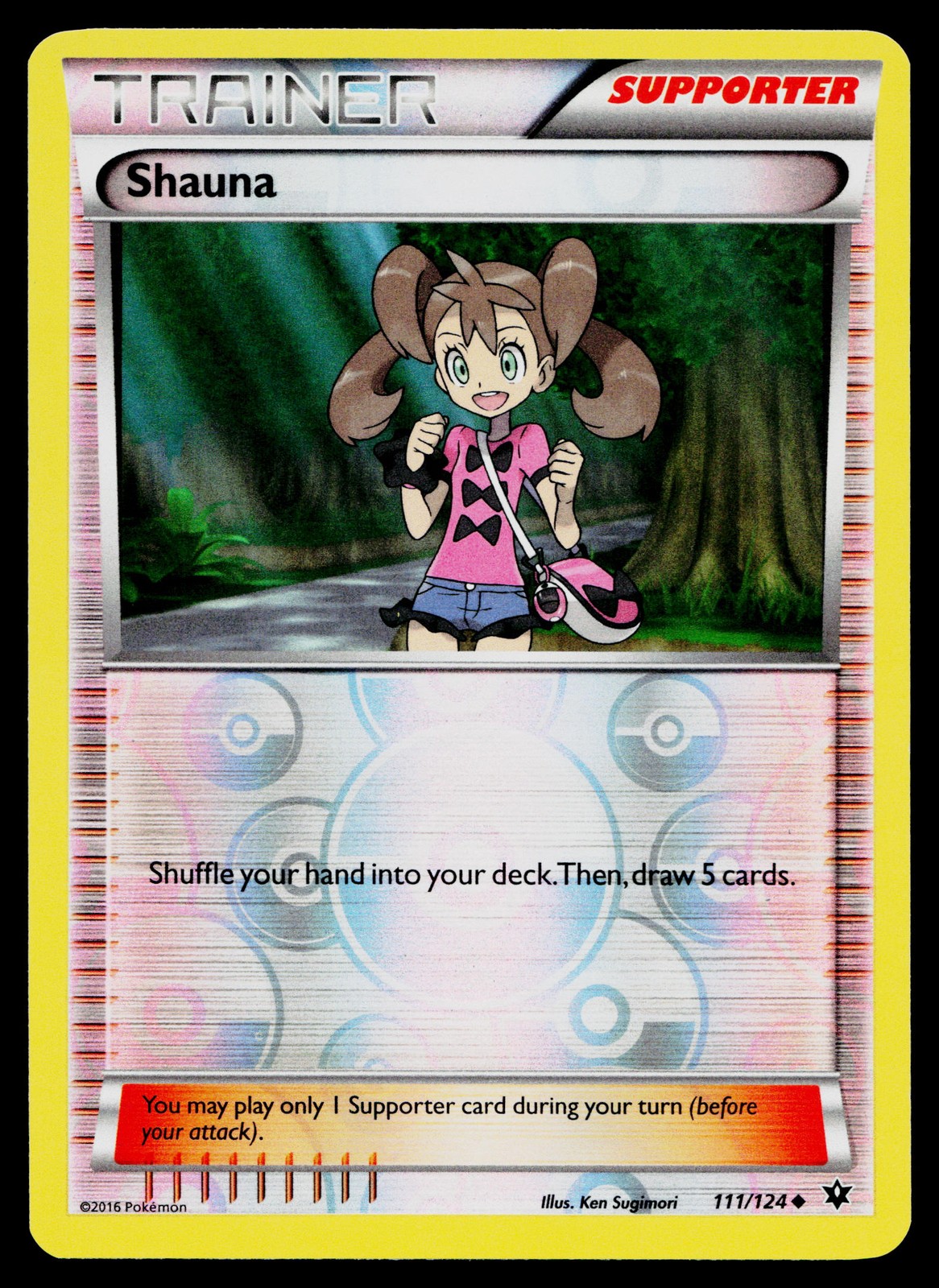 Shauna #111/124 XY - Fates Collide Reverse Holo Near Mint or Better
