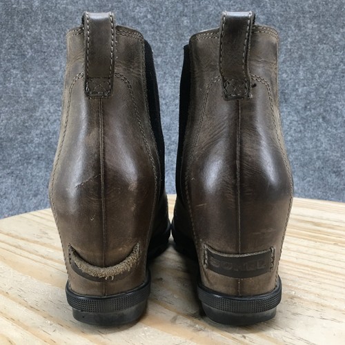 Sorel Boots Womens 8 Joan of Arctic Wedge III Chelsea Brown Ankle Top NL3022-052 - Picture 9 of 17