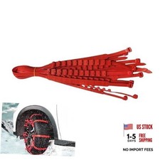 10 Pcs Snow Chains For Car Tires 35.4 Adjustable Traction Grip Tire Cables