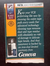 Geneva Video BETA Head Cleaner Wet System NEW SEALED