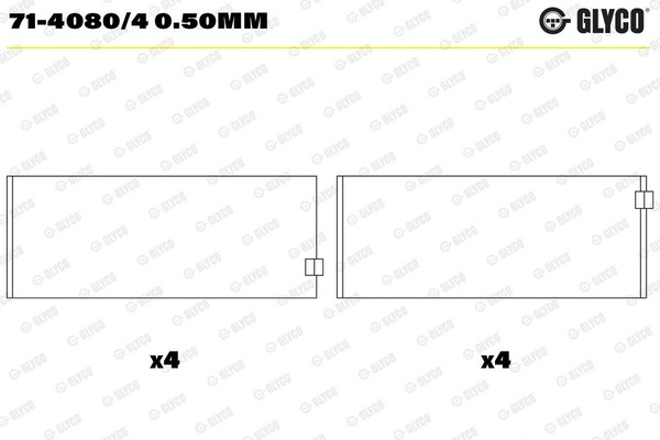 Glyco 71-4080/4 0.50Mm Pleuellagerschale-image