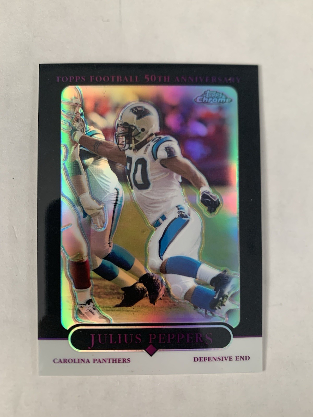 2005 Topps Chrome #25 Julius Peppers Black Refractor #/100