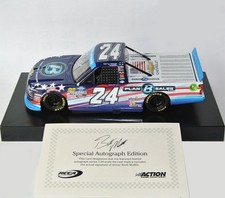 AUTOGRAPHED 2019 Nascar Truck #24 - PBS  / Veterans - Brett Moffitt - 1:24