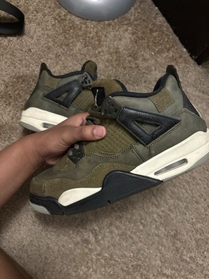 Jordan 4 Retro Olive Green Sneakers Size 7 Men s Used with Box good condition