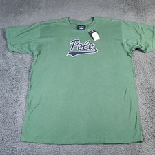 POLO SPORT Ralph Lauren Shirt Mens Extra Large Green Made in USA Spell Out
