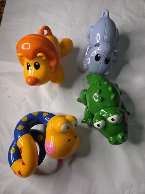 Lot Of 4 Tolo Toys First Friends Animals  Lion Alligator Hippo Snake