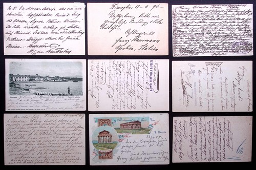 ITALY: 1880s-1900s Selection of 9 Used Postcards - Various Locations & Values - Picture 2 of 2