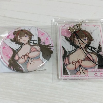 Senran Kagura Toki Medizin Notizbuch Stil Riemen & Dose Abzeichen Set unbenutzt