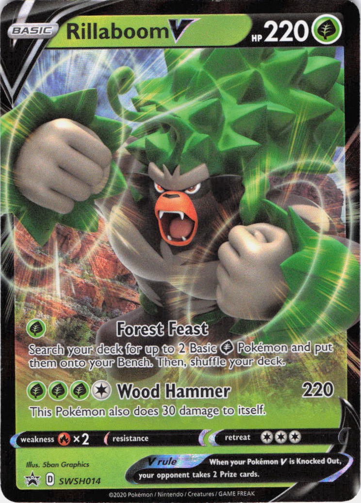 Rillaboom V Sword & Shield Promos SWSH014 Holo Pokemon TCG NM