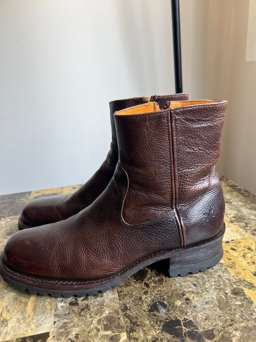 Transparent Phillip Frye Frye Square Toe Harness Leather Boots Men's Size  11D - Main Image