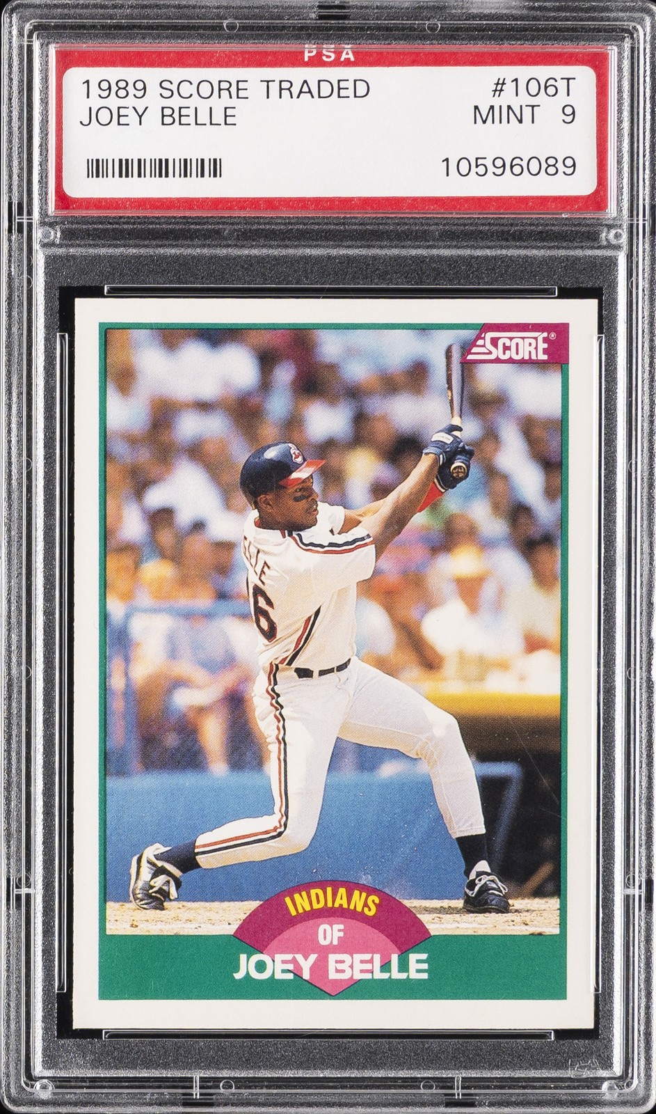 1989 SCORE TRADED #106T JOEY BELLE ROOKIE RC PSA 9