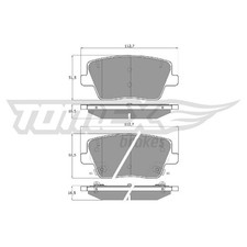 Satz Bremsbeläge Bremsklötze hinten für Hyundai I30 PDE Kona OS | 23864180