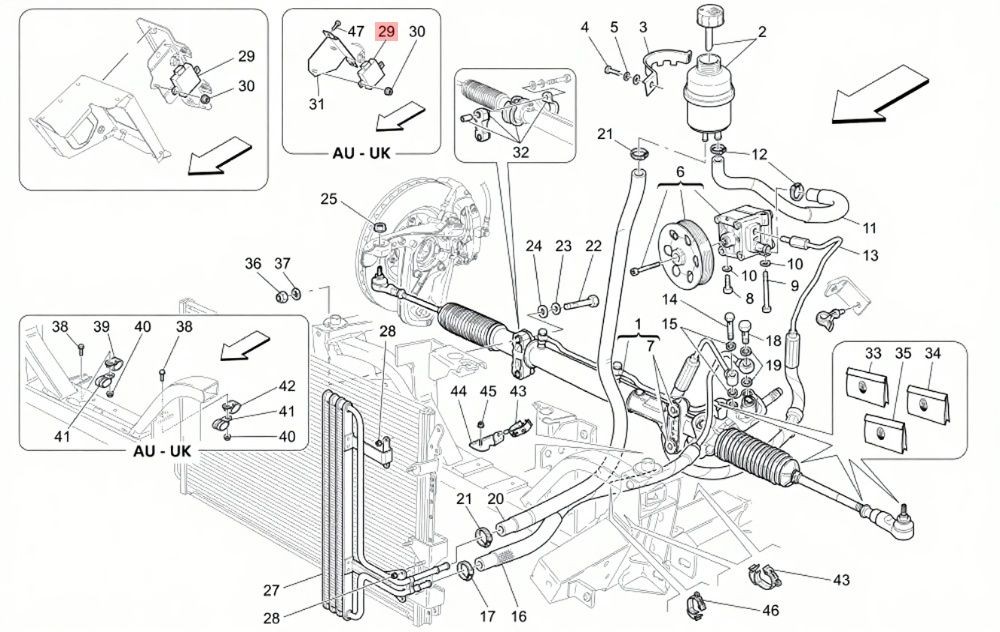 08-19 MASERATI GRANTURISMO S POWER STEERING CHASSIS CONTROL MODULE UNIT OEM  
