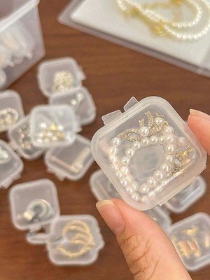 Mini Jewelry Storage Box Transparent Organizer Small Case Set