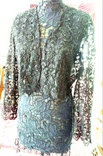 JACKET BLACK LACE EVENING WARE SIZE   MEDIUM 10-12 BEAUTIFUL