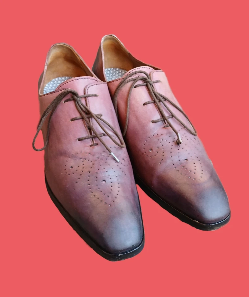 Vero Cuoio, Zapato Oxford Hombre, Rosa Con Tinte Negro, Talla US 8-8,5 EU 41 Foto 3 de 4