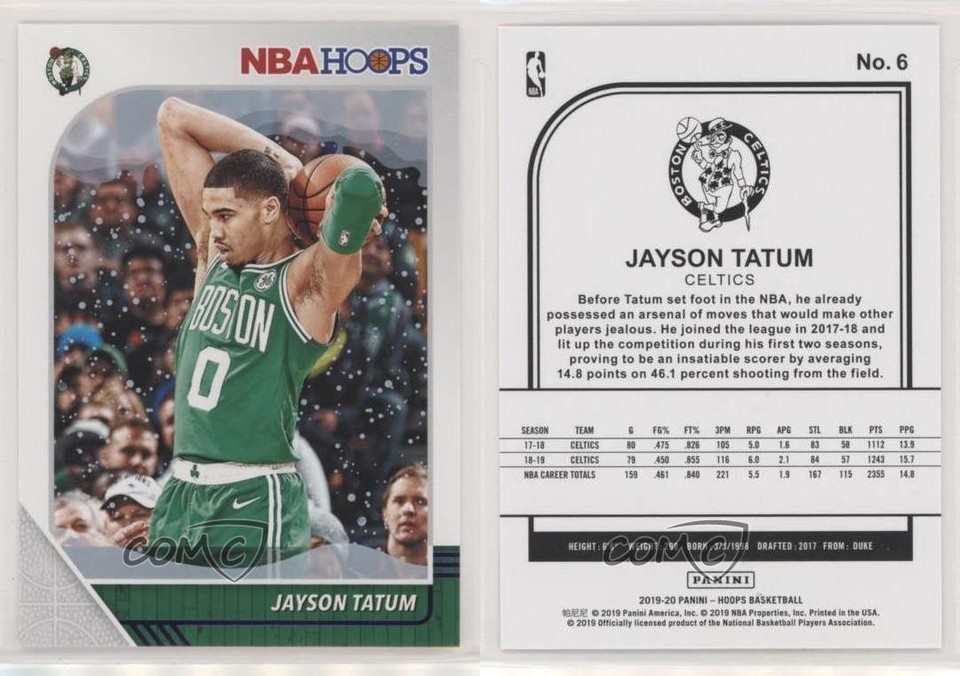 0ad 2019-20 Panini NBA Hoops Purple Winter Jayson Tatum #6 0ad | eBay