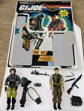 Sneak Peek & Lt. Falcon Night Force With Cardback G.I. Joe 1988 Hasbro NF