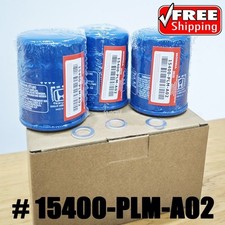 3 Honda Genuine Oil Filters WITH Drain Plug Washer 15400-PLM-A02 NEW SEALED US