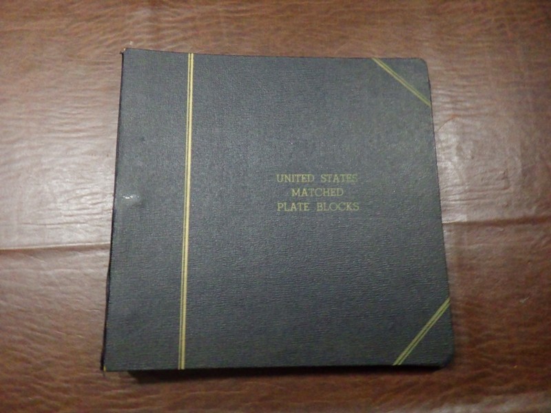 Vintage US Matched Plate Block Stamp Album Binder Philatelic Scrapbook Mounts