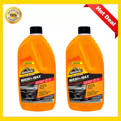 Armor All Ultra Shine Car Wash and Car Wax for Car Detailing, 64 fl oz, 2 Pack