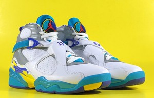 jordan 8 retro aqua women's shoe