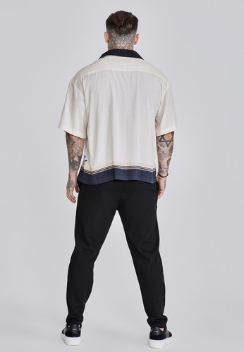 SikSilk Mens Ecru Resort Shirt Medium - Picture 5 of 5