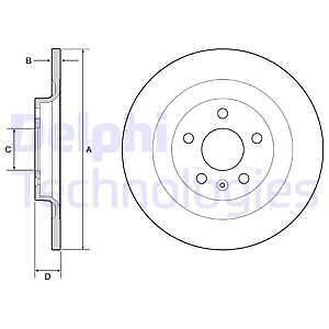 2X Delphi BG4966C Bremsscheibe FüR Volvo-image