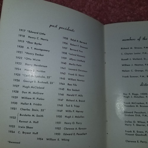 1955 MASONIC MASTERS' ASSOCIATION Metro Detroit ROSTER LODGES MI F&AM -FreeSHIP - Picture 6 of 11