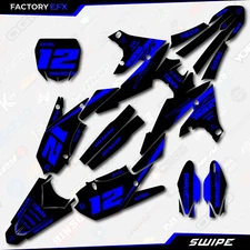 Black & Blue Swipe Racing Graphics Kit fits 19-23 Yamaha YZ250F YZF250 Decal