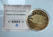 UNITED STATES OF AMERICA replica dollaro 1933 laminato in oro proof