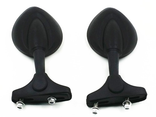 Black Seashell Fairing Mount Racing Sport Rear view Mirrors For Triumph Ducati - Picture 4 of 8