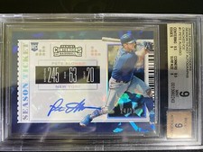 2019 Panini Contenders Season Ticket Pete Alonso Cracked Ice Auto /23 BGS 9 RC