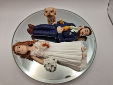 Cake Topper Matrimonio Personalizzato Sposi Argilla Coppia Ubriachi