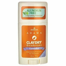 Zion Health Adama Minerals Clay Deodorant, Lavender, 2.5 Ounce