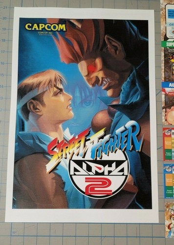 (CARD) Street Fighter Alpha 2 Marquee for Sega New Astro City CPS2 Jamma - Picture 5 of 5