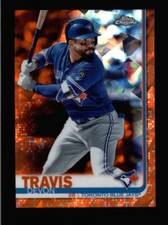 DEVON TRAVIS 2019 TOPPS CHROME SAPPHIRE #298 ORANGE REFRACTOR #12/25 BC5967