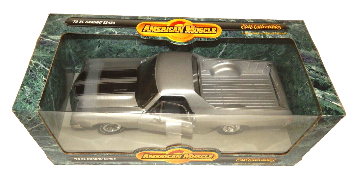 Ertl American Muscle 1:18 Die Cast 1970 Silver El Camino SS454
