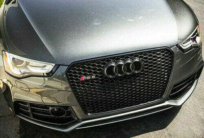 Schwarz glänzendes Emblem für die Vorder- und Rückseite des für Audi A3 A4 A5+